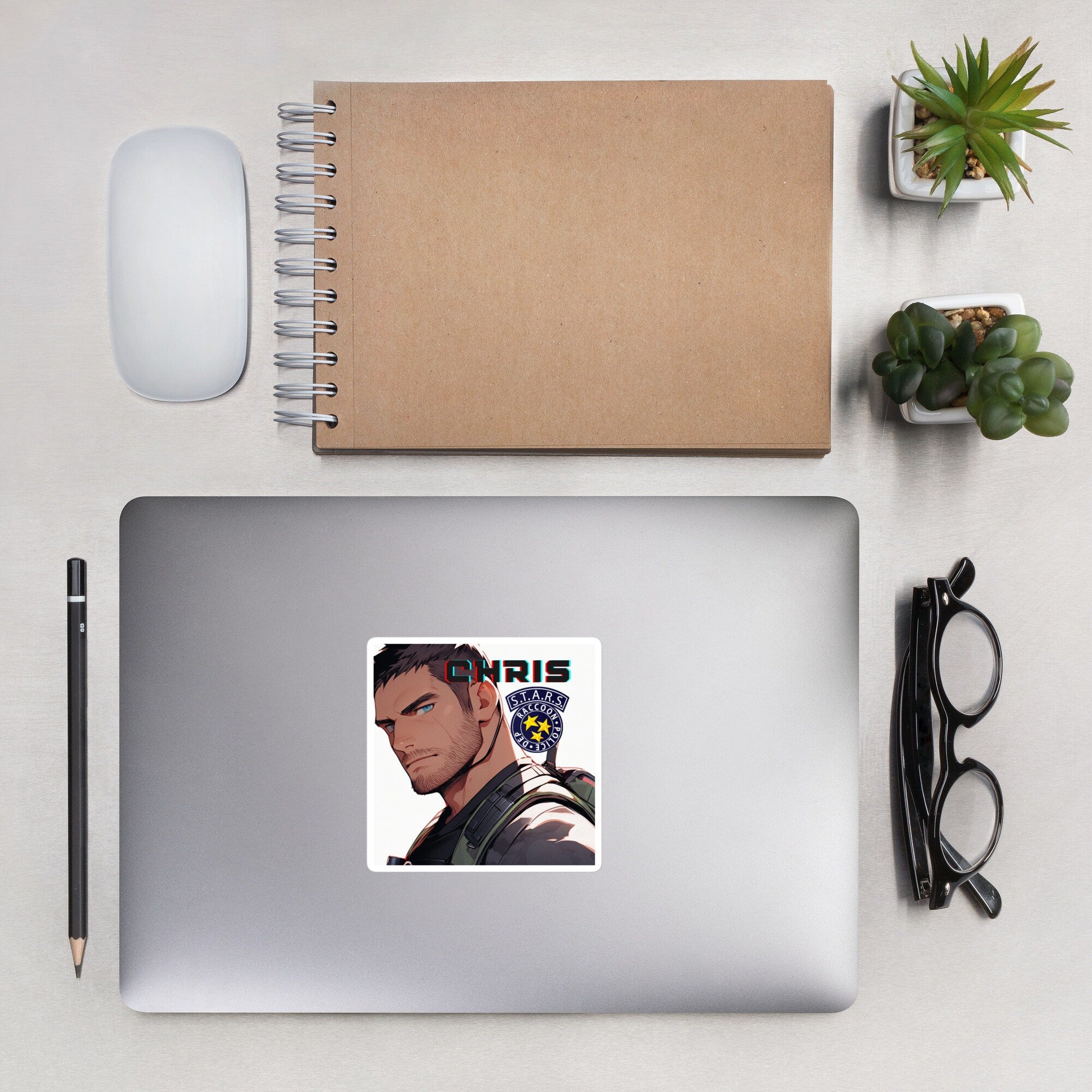 Chris Redfield (STARS) Bubble-free stickers