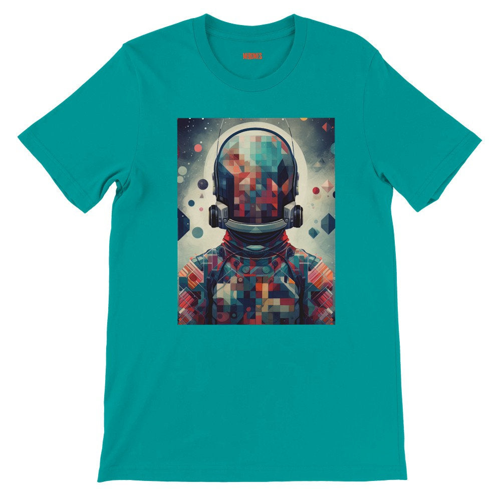 Geometric Spaceman - Premium Unisex Crewneck T-shirt