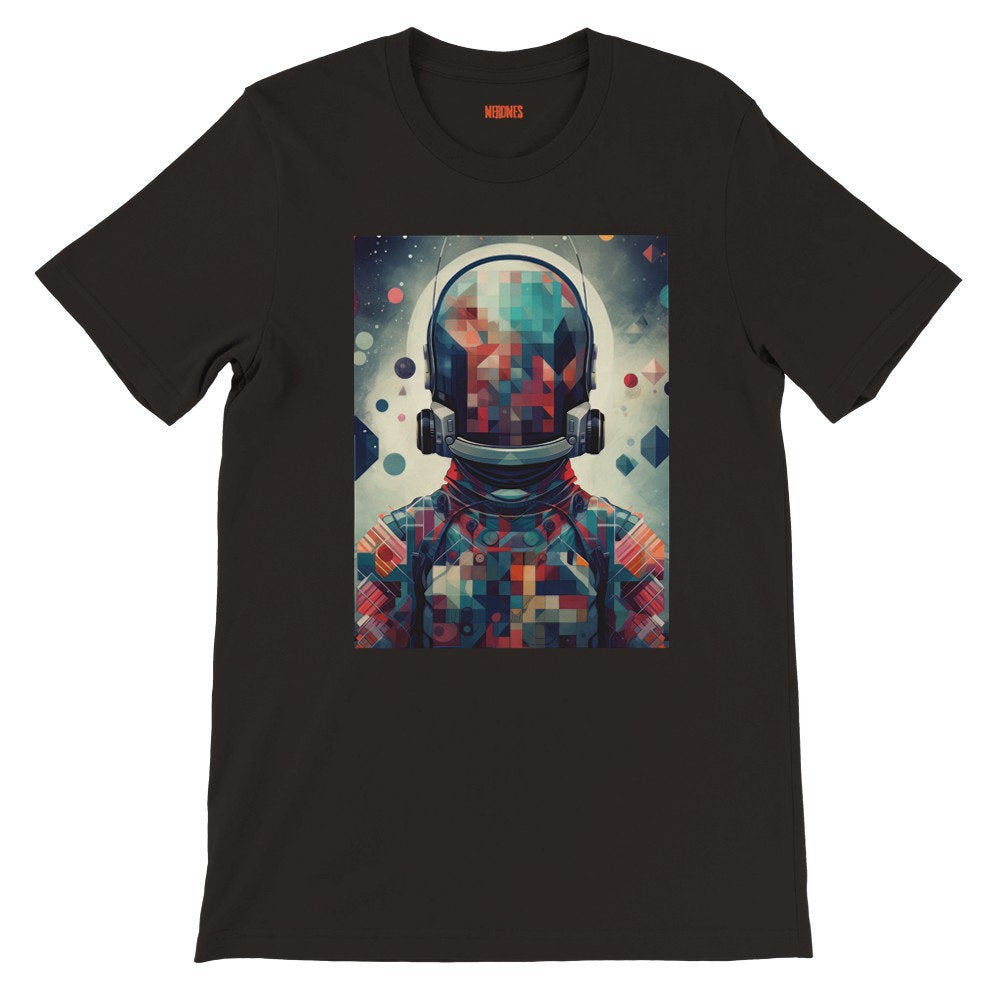 Geometric Spaceman - Premium Unisex Crewneck T-shirt
