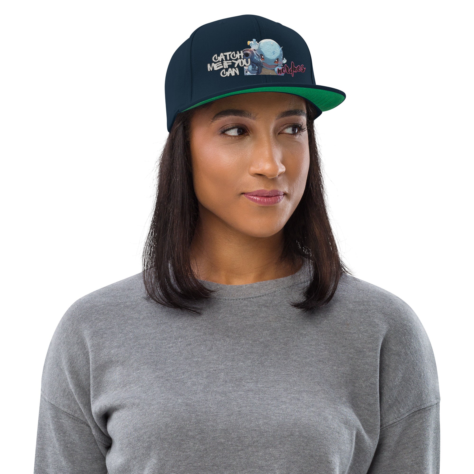 Catch Me if You Can Embroidered Snapback Hat