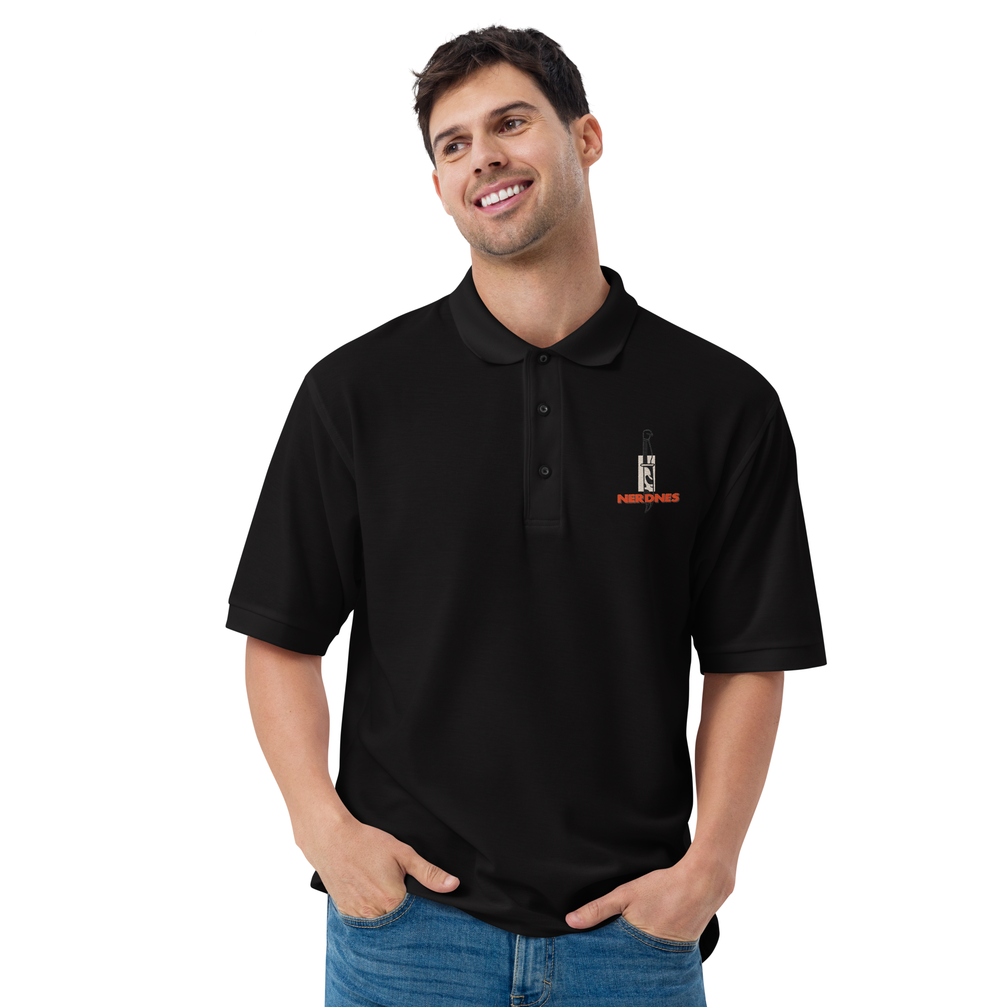 Nerdnes #1 Men's Premium Polo