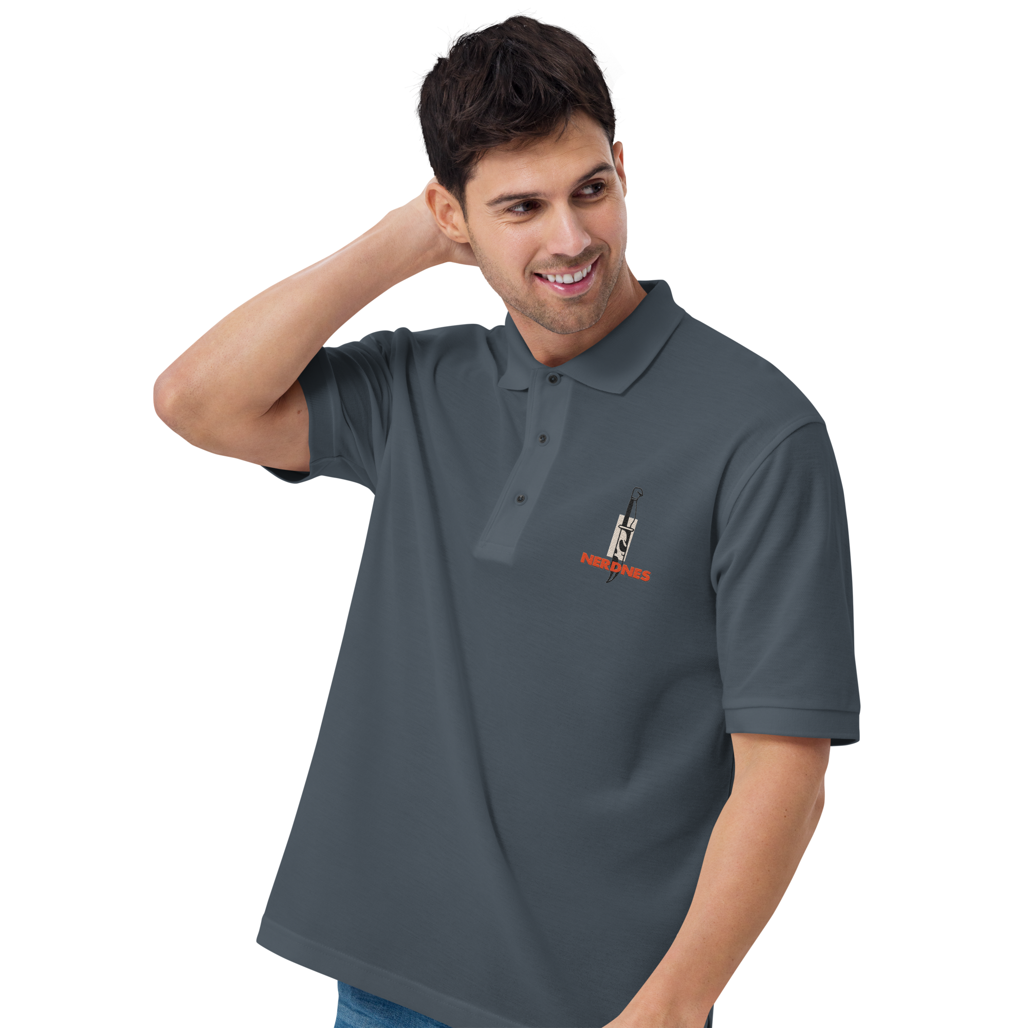 Nerdnes #1 Men's Premium Polo