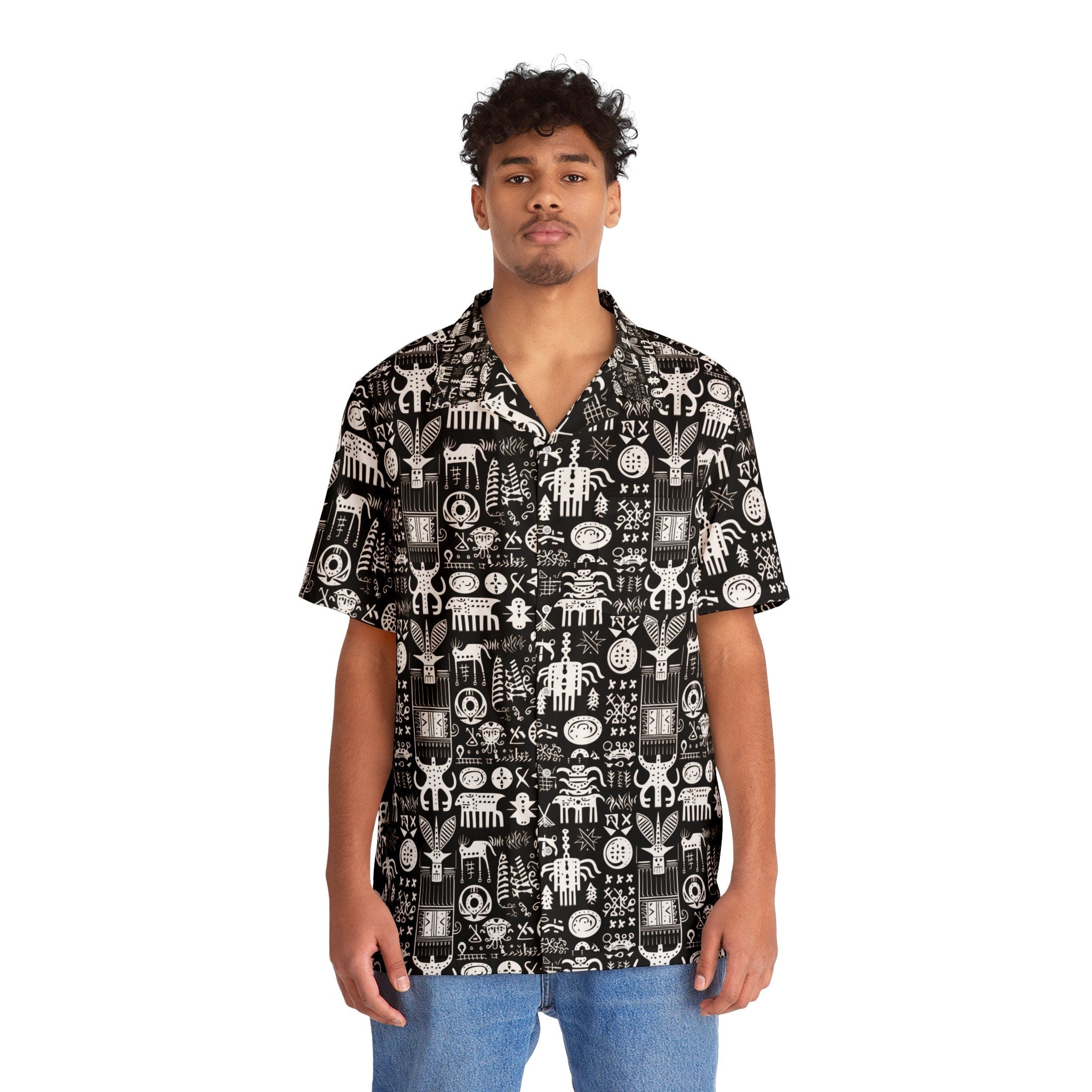 Nerdnes- Runes - Men's Button upShirt (AOP)