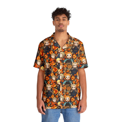 Anime Girls- Men's Hawaiian Shirt (AOP)