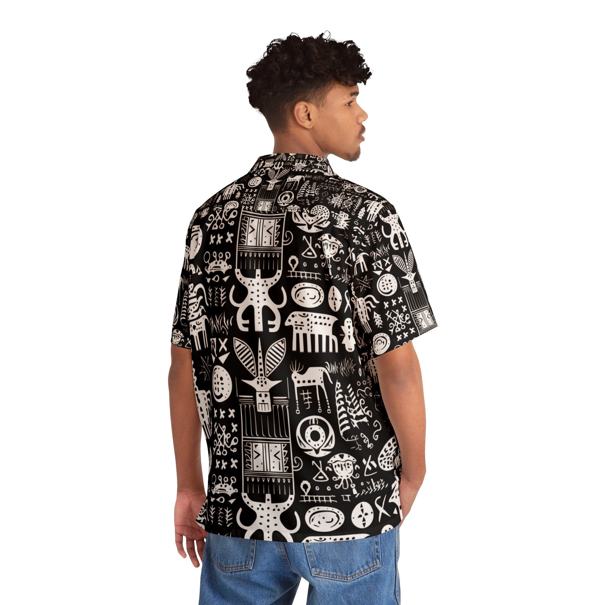 Nerdnes- Runes - Men's Button upShirt (AOP)