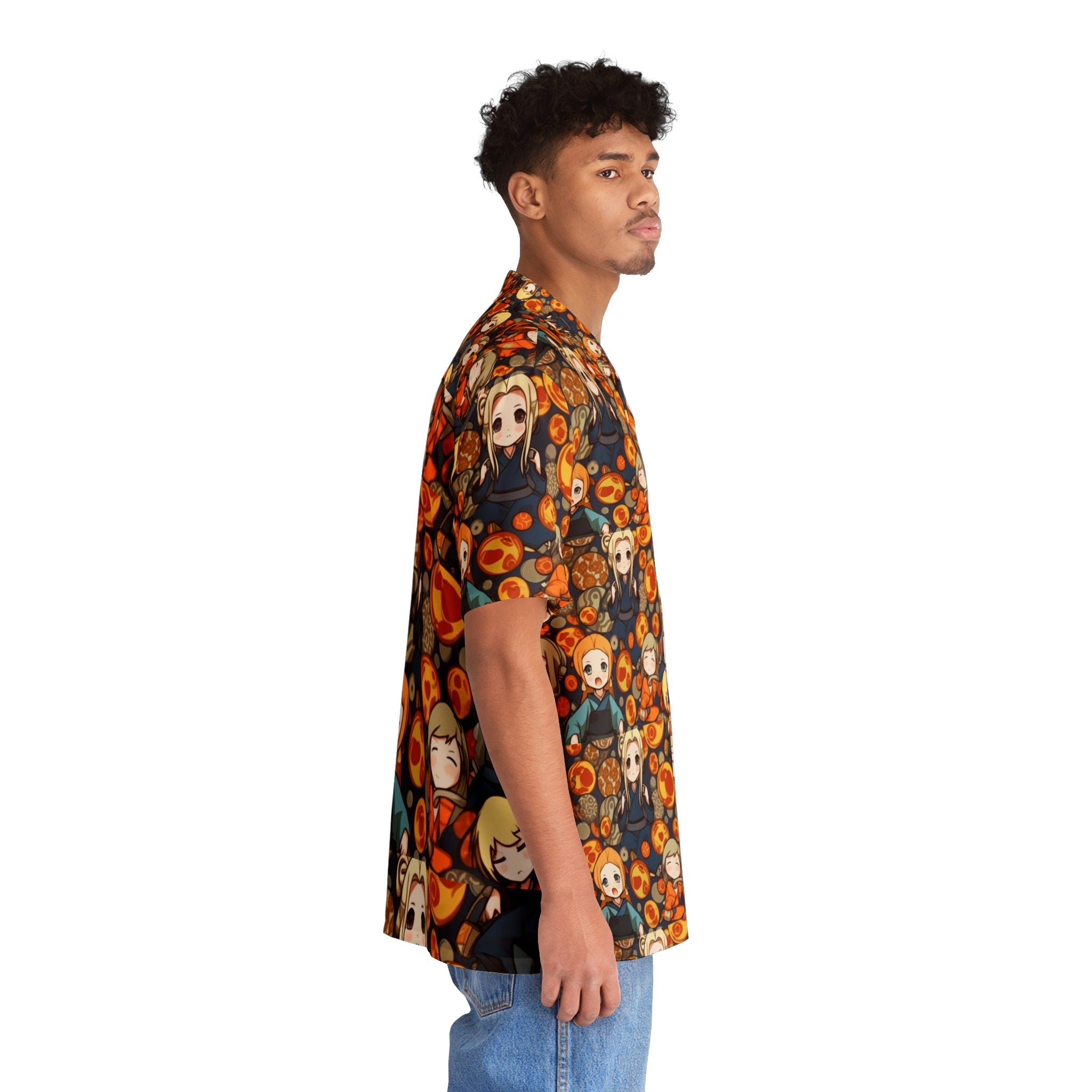 Anime Girls- Men's Hawaiian Shirt (AOP)