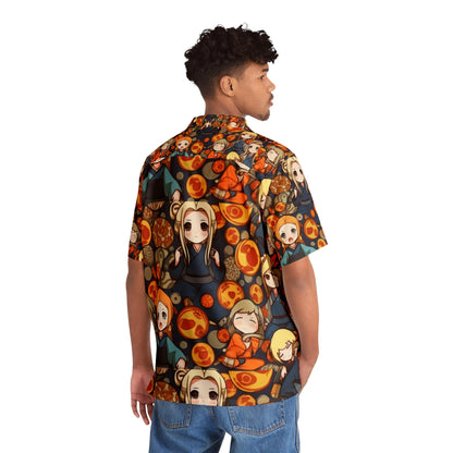 Anime Girls- Men's Hawaiian Shirt (AOP)